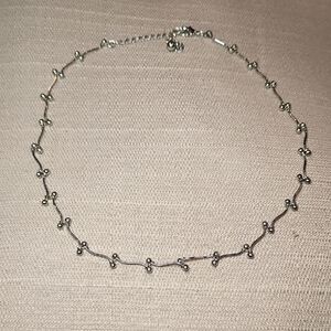 Vintage Silver-Tone  Ball Chain Necklace, Pre-loved in Excellent Condition